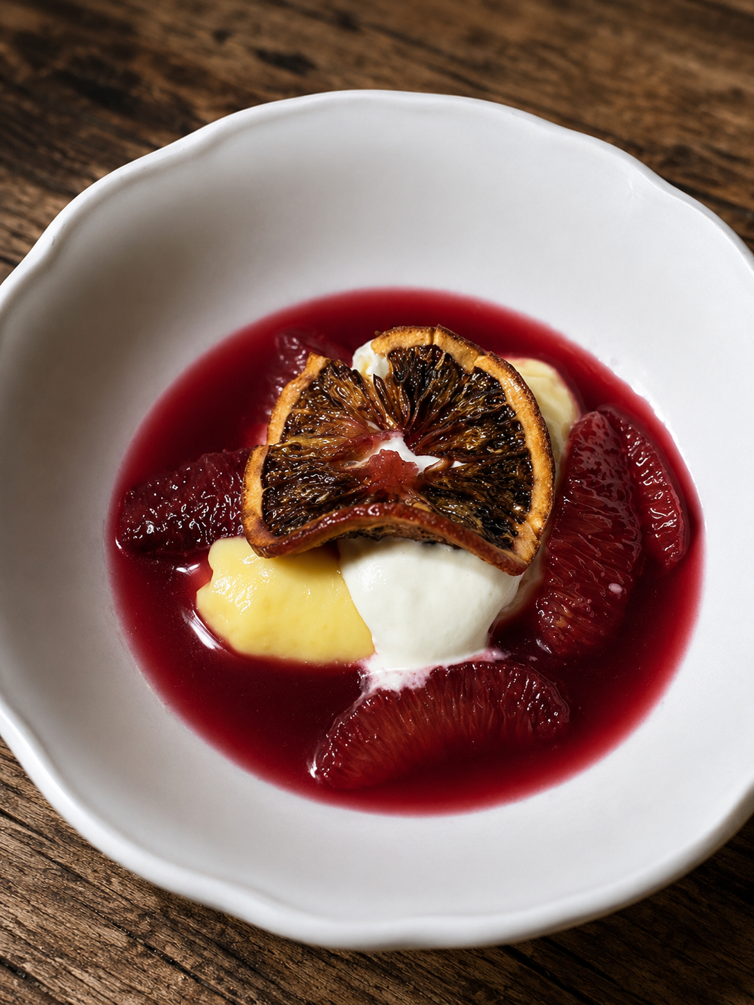 Blood orange — a pop-up dessert